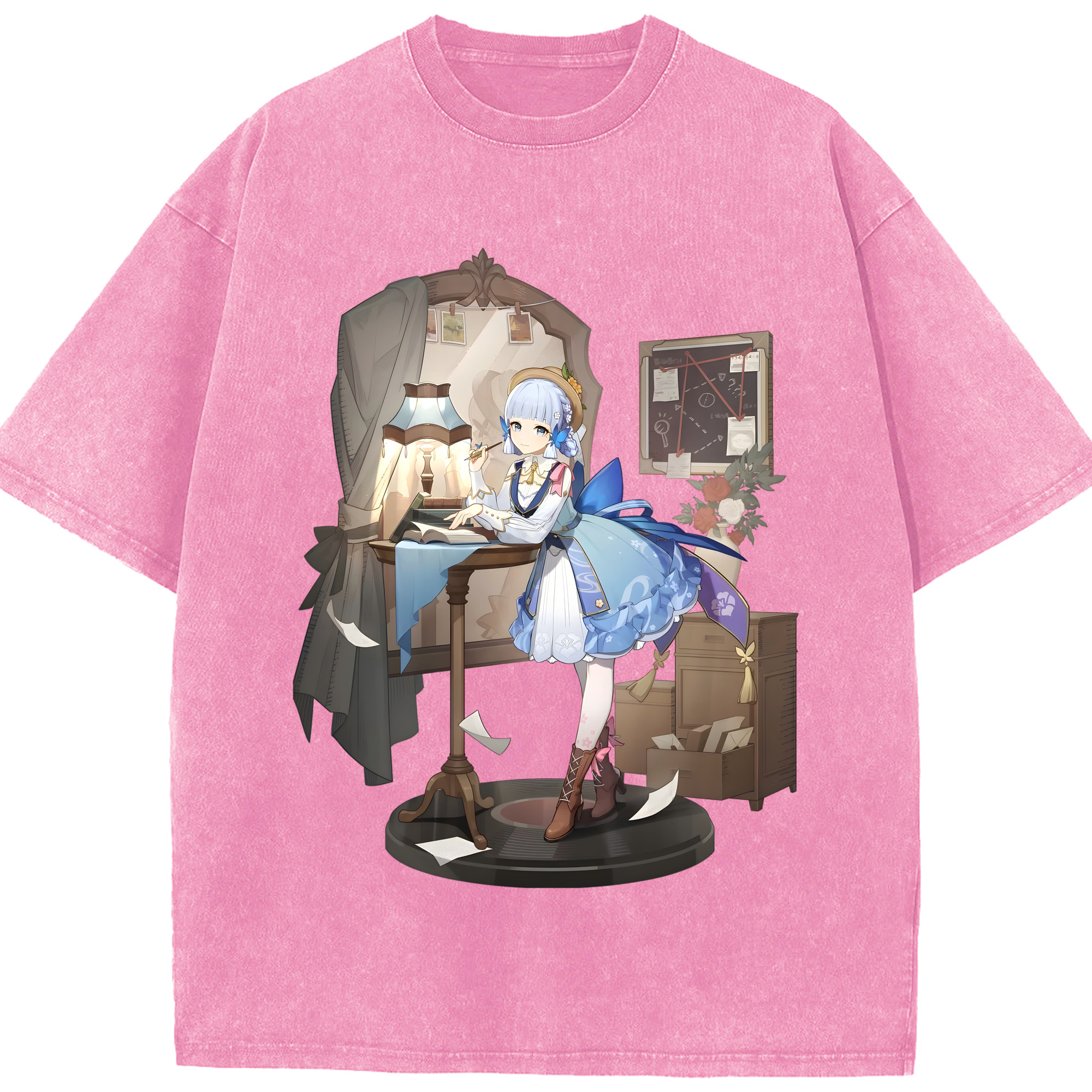げんし神 神里綾華 神宮寺レン genshin Kamimiya Ren 綿100% ヴィンテージ風 半袖Tシャツ（フロントプリント）